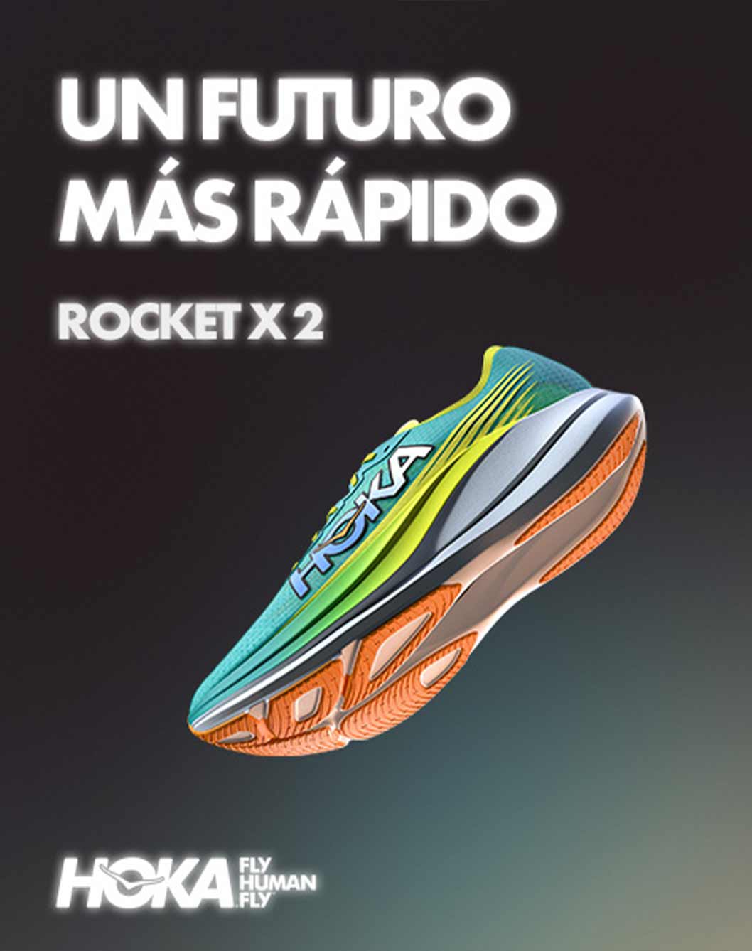 Zapatilla Hoka Running Rocket X 2 para competir en maratón